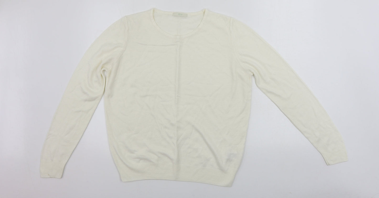 Marks and Spencer  Womens Ivory   Pullover Jumper Size 14