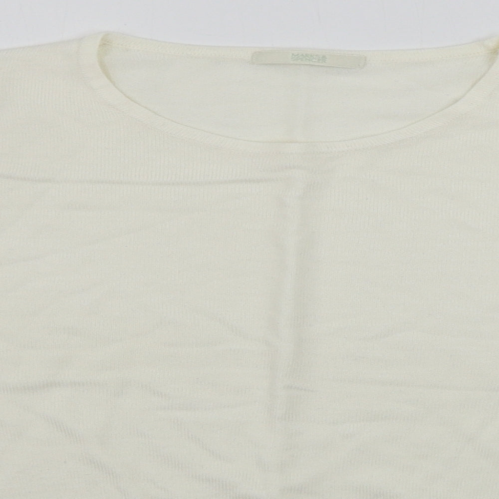 Marks and Spencer  Womens Ivory   Pullover Jumper Size 14