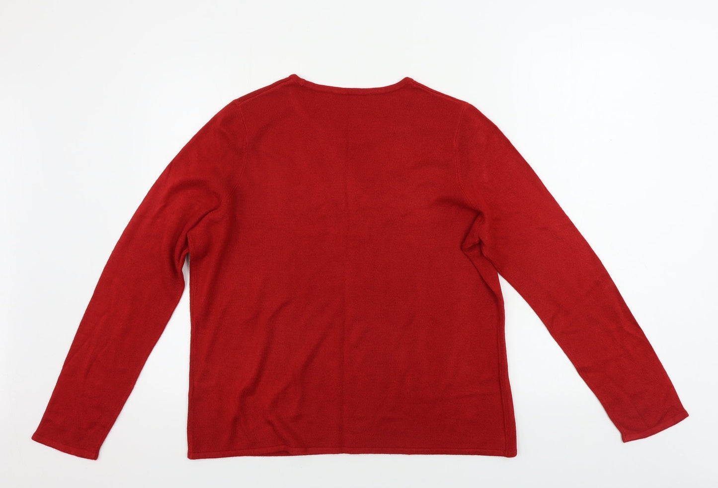 Preworn  Womens Red   Pullover Jumper Size 16