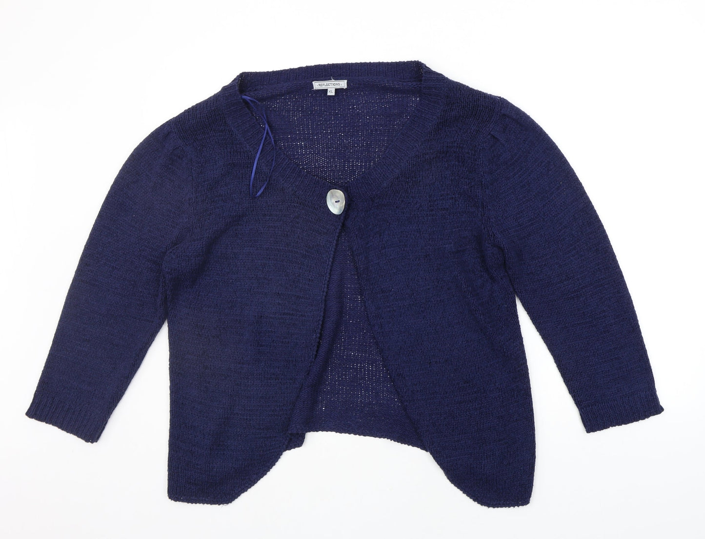 Reflections Womens Blue   Cardigan Jumper Size XL