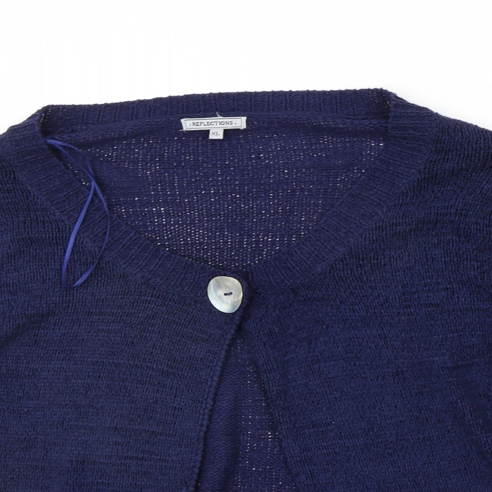 Reflections Womens Blue   Cardigan Jumper Size XL