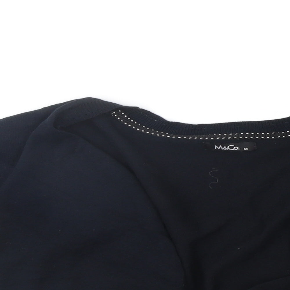 M&Co Womens Black   Cardigan Jumper Size M