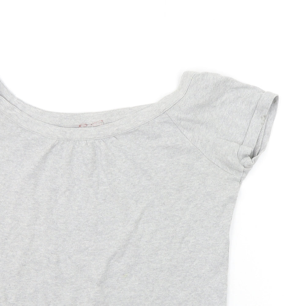 NEXT Womens Grey Houndstooth  Basic T-Shirt Size 10