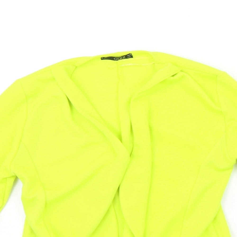 Quiz Womens Yellow   Cardigan Jumper Size 8