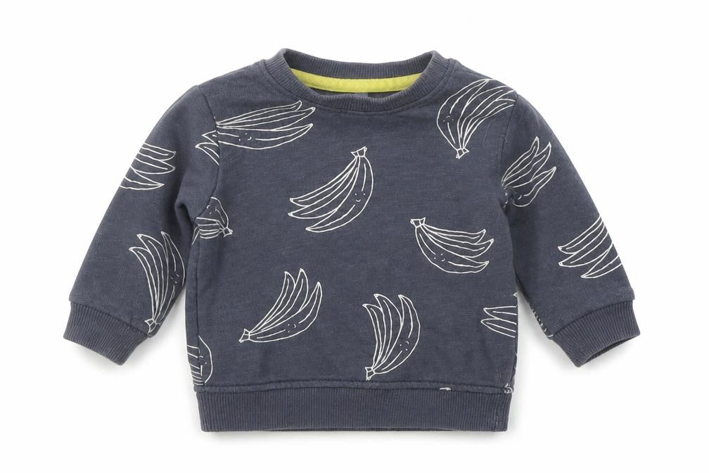 Marks and Spencer Baby Grey Geometric  Pullover Jumper Size 0-3 Months  - BANNANAS