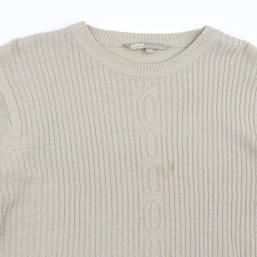 Akal Collection Womens Beige   Pullover Jumper Size L