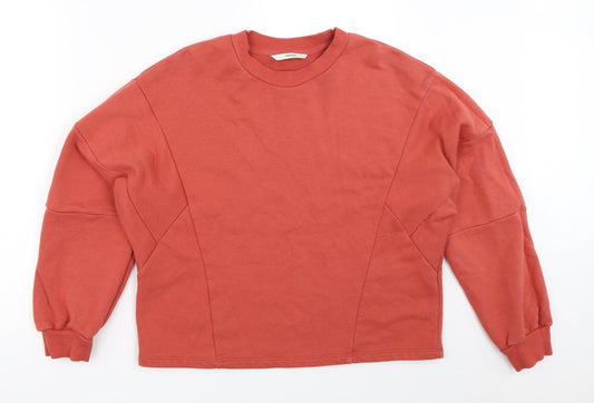George Womens Orange   Pullover Sweatshirt Size M