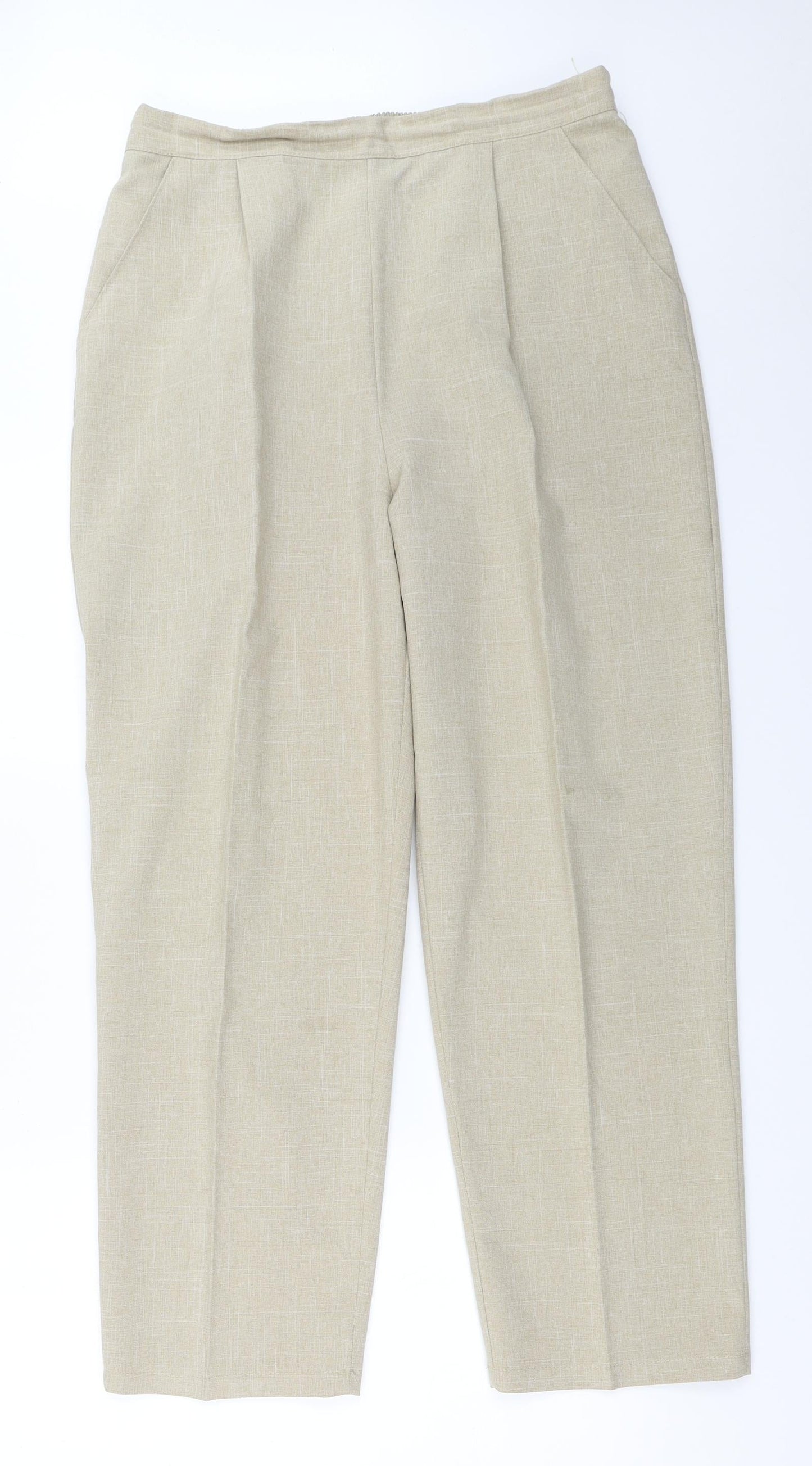 Preworn Womens Beige   Trousers  Size 18 L27.5 in