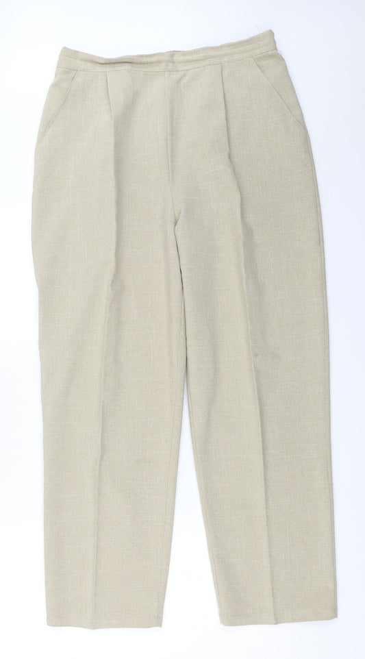Preworn Womens Beige   Trousers  Size 18 L27.5 in