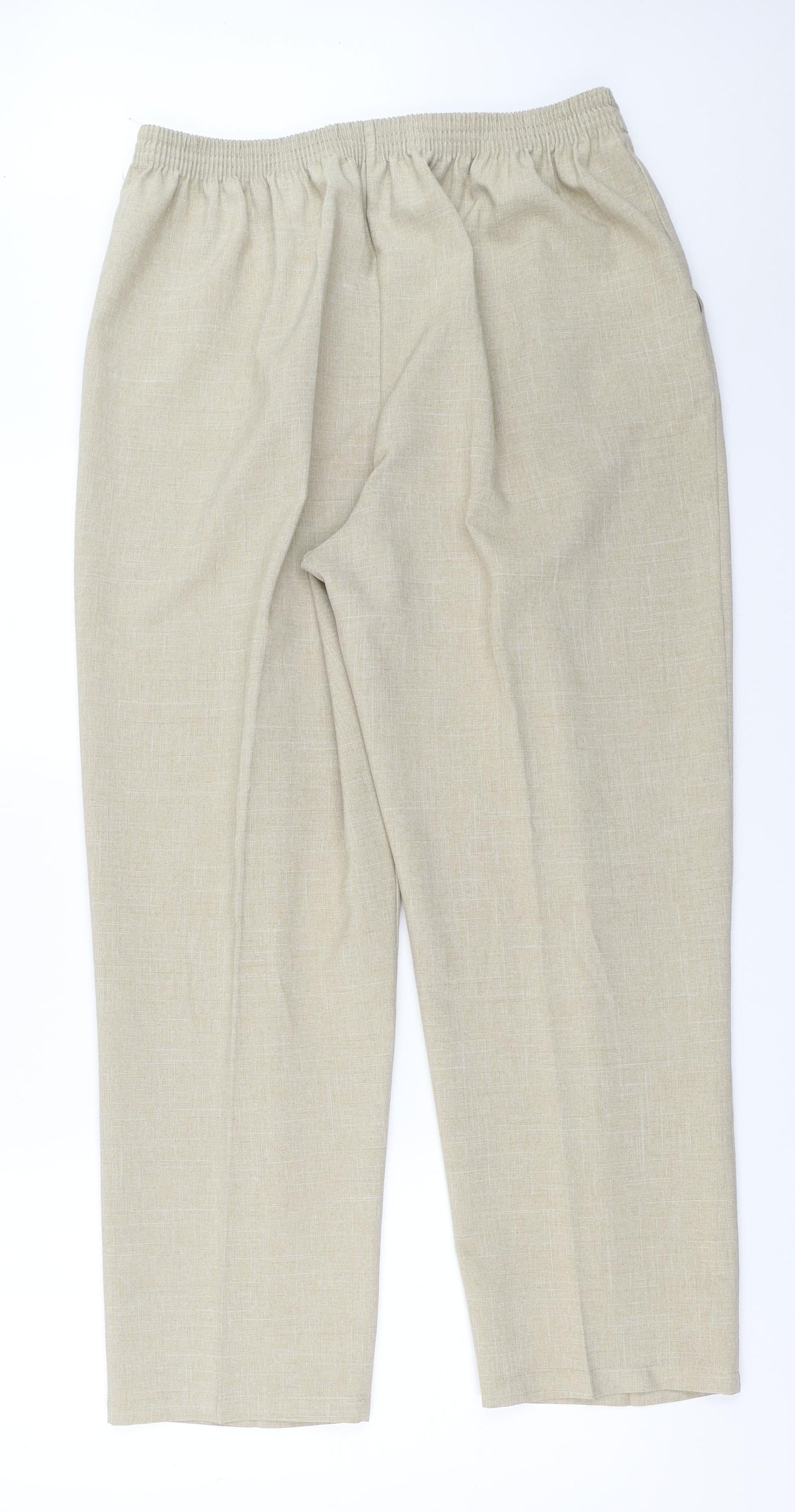 Preworn Womens Beige   Trousers  Size 18 L27.5 in