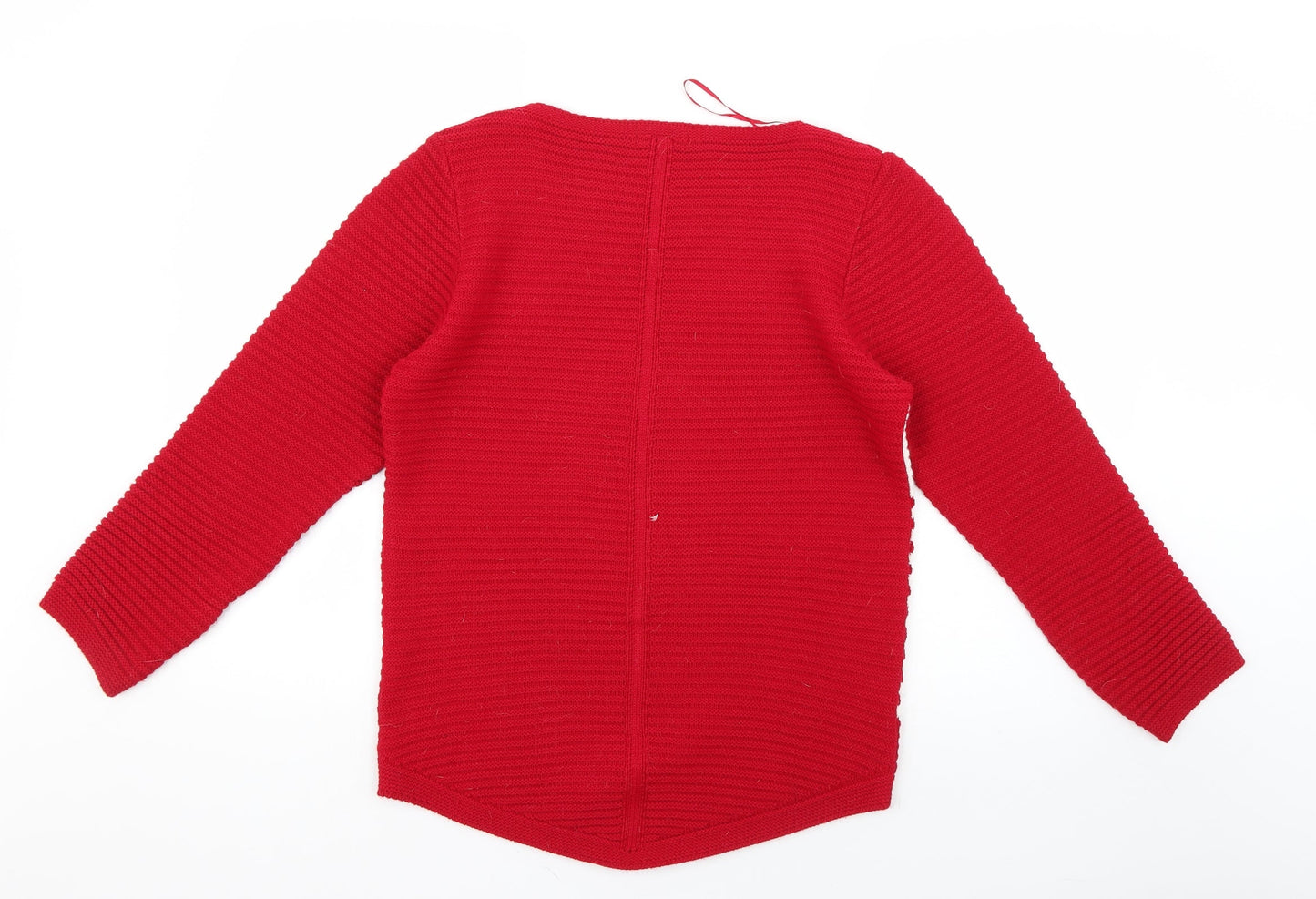 envy us Womens Red Striped  Pullover Jumper Size M