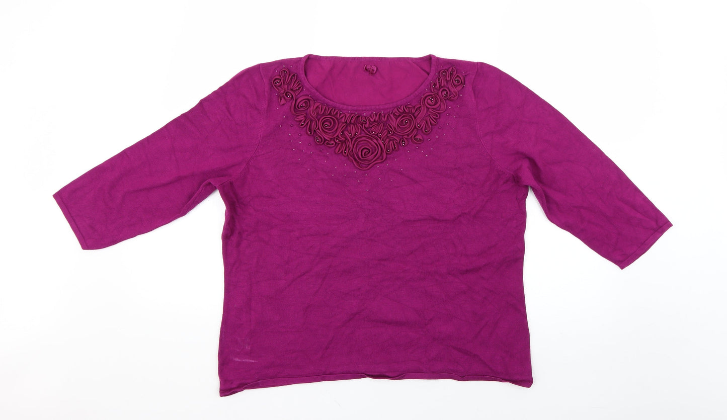 Preworn Womens Purple   Pullover Jumper Size L