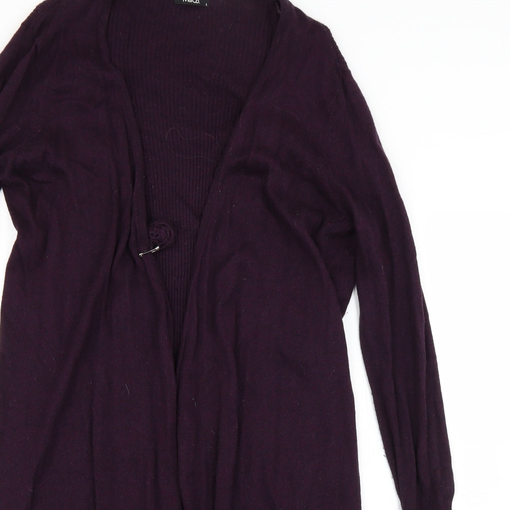M&Co Womens Purple   Cardigan Jumper Size S