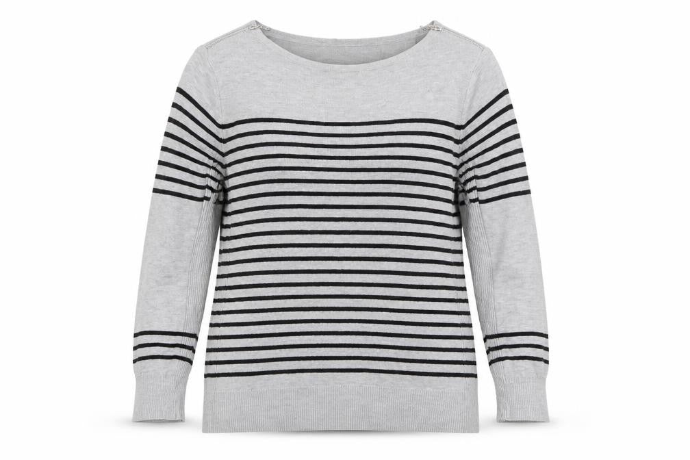 Debenhams Womens Grey Striped  Pullover Jumper Size 12