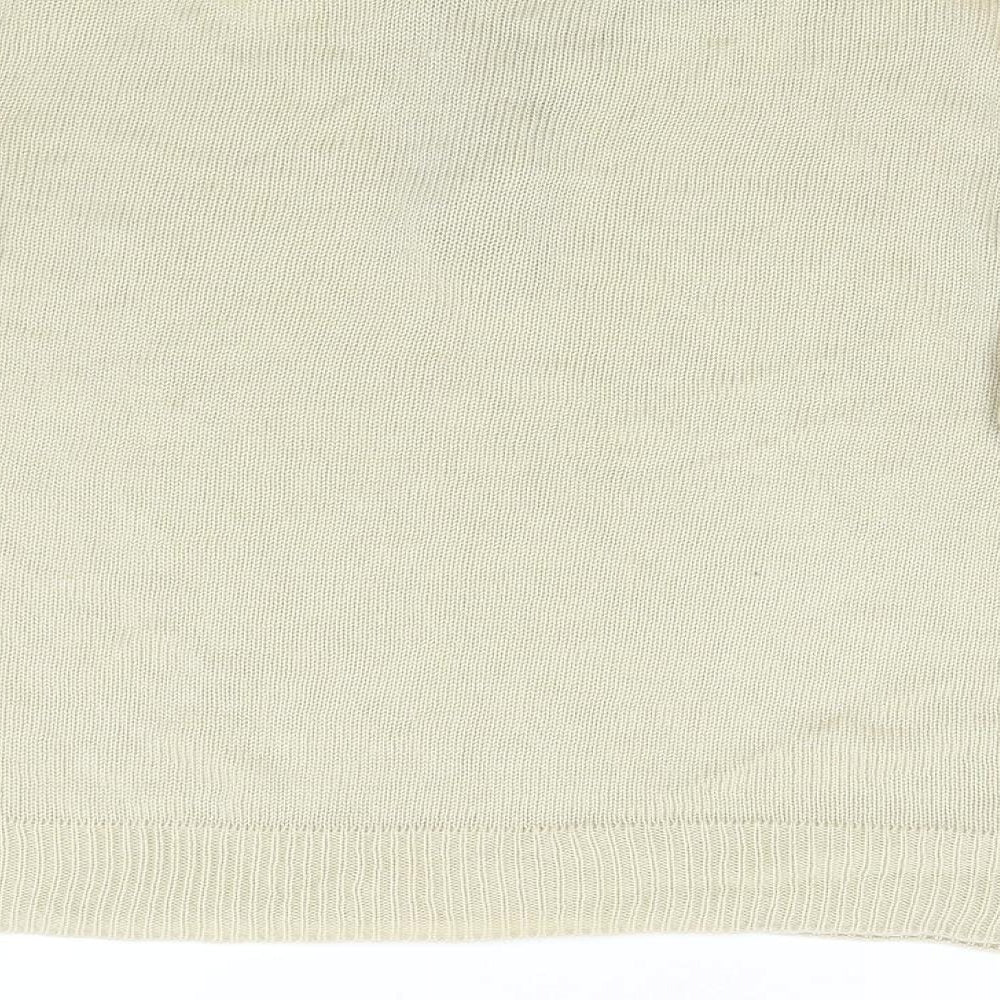 Damart Womens Beige  Knit Henley Jumper Size M