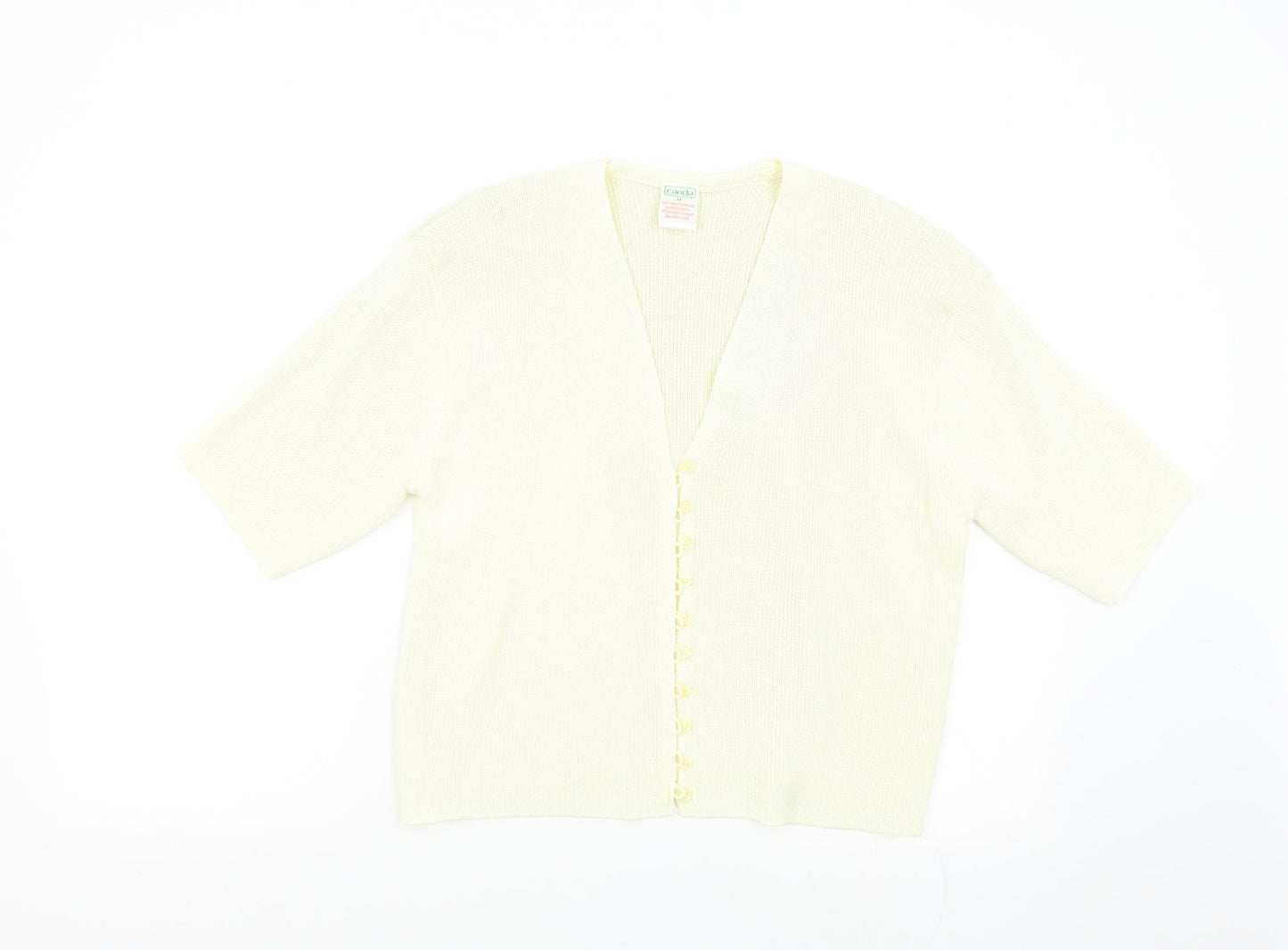Canda Womens Beige  Knit Cardigan Jumper Size M