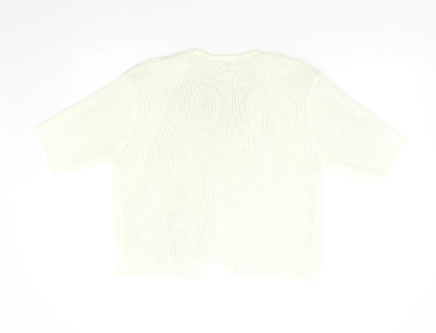 Canda Womens Beige  Knit Cardigan Jumper Size M