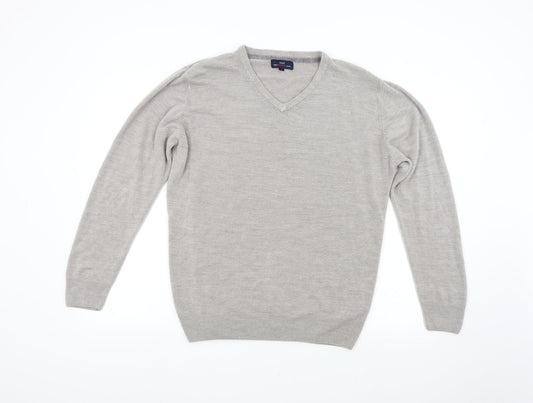 Matalan Mens Grey  Knit Pullover Jumper Size L