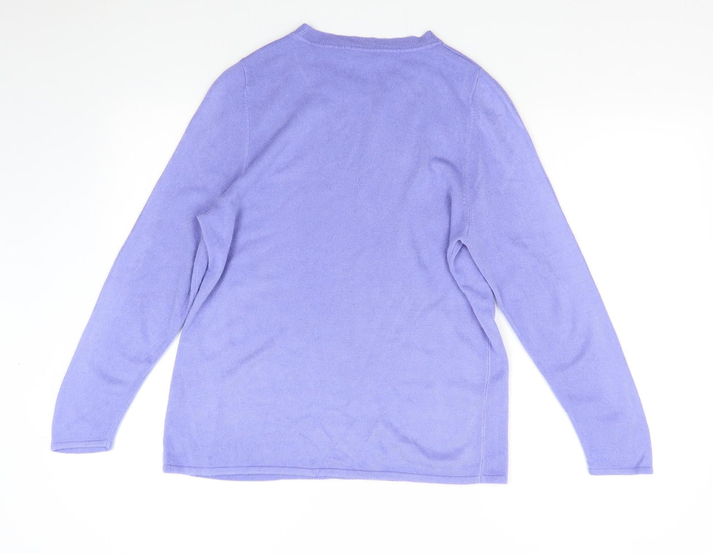 M&S Womens Purple  Knit Pullover Jumper Size M