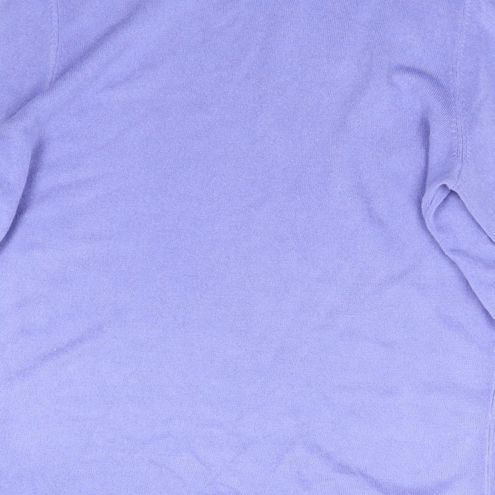 M&S Womens Purple  Knit Pullover Jumper Size M