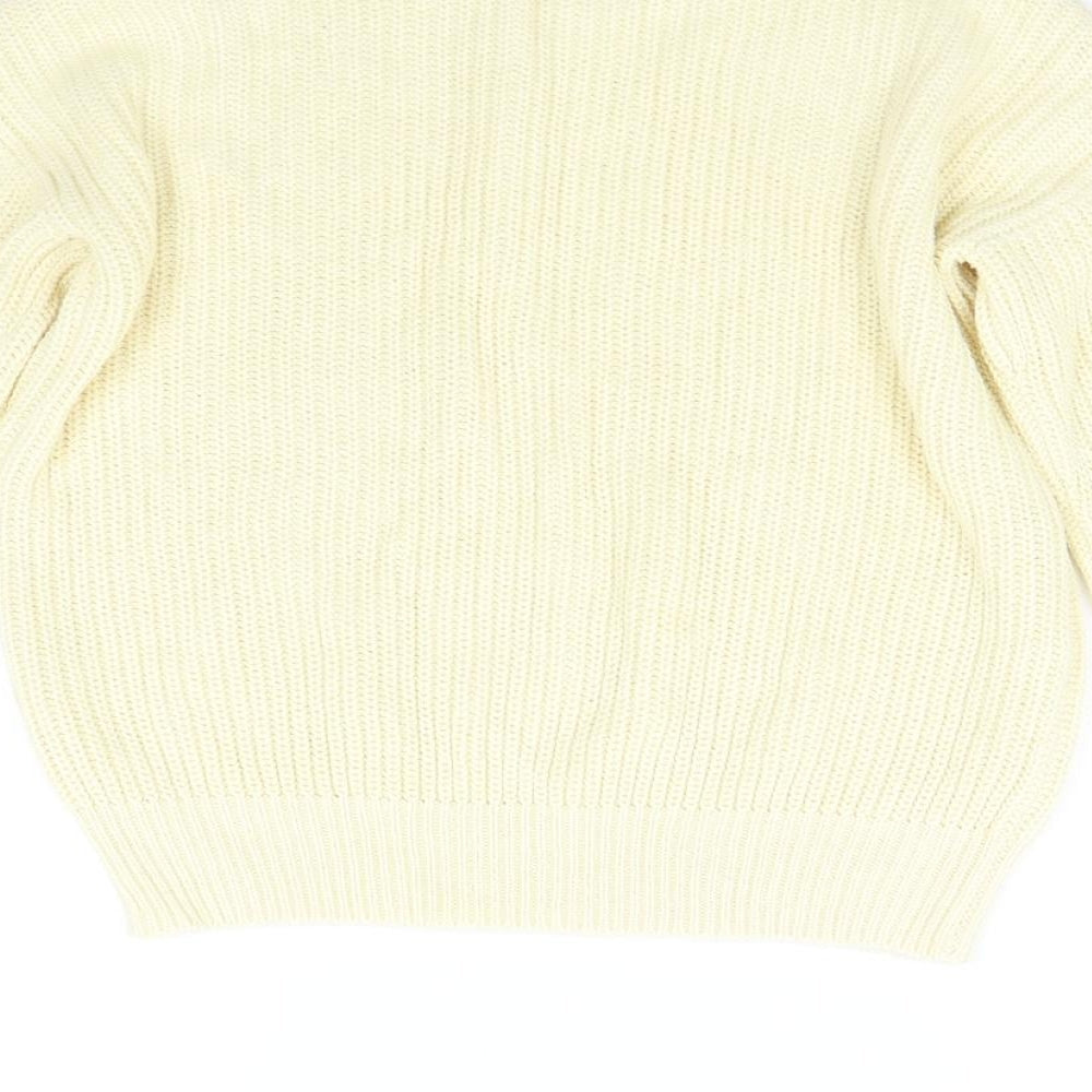 Boohoo Womens Beige  Knit Pullover Jumper Size 12