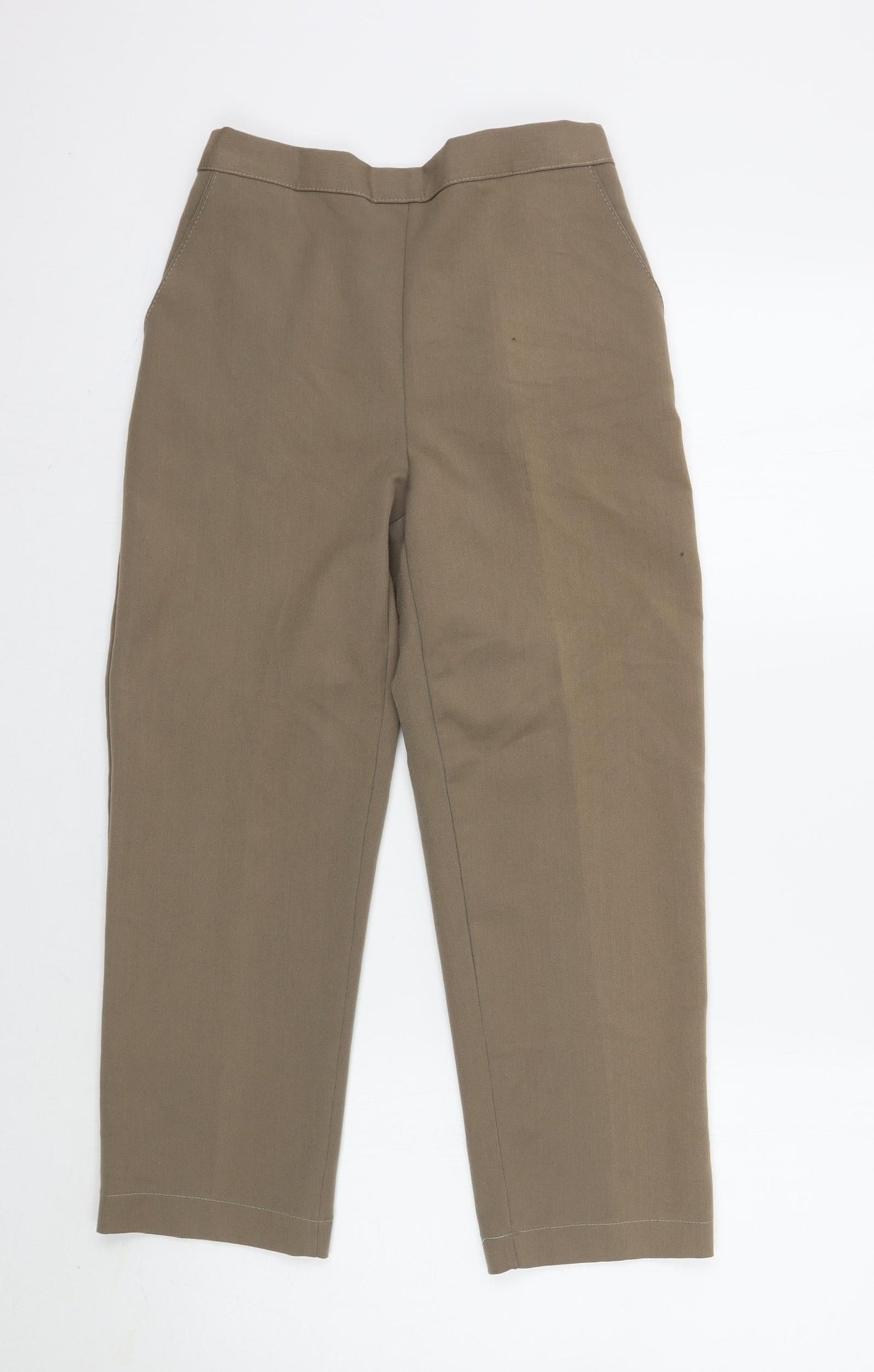 Emma Collction Womens Beige   Cropped Trousers Size 10 L23 in