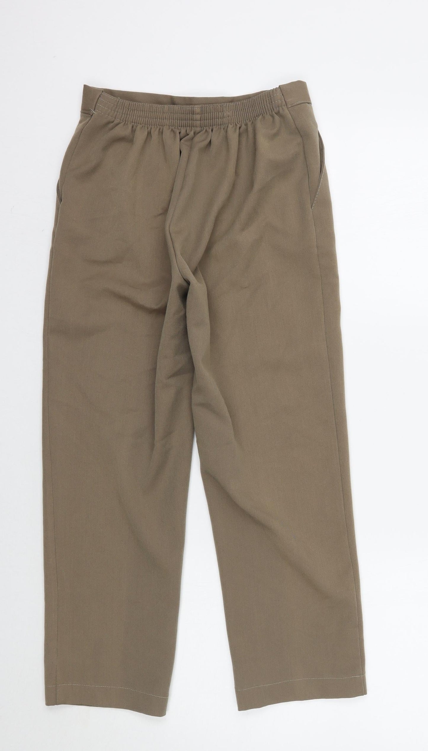 Emma Collction Womens Beige   Cropped Trousers Size 10 L23 in