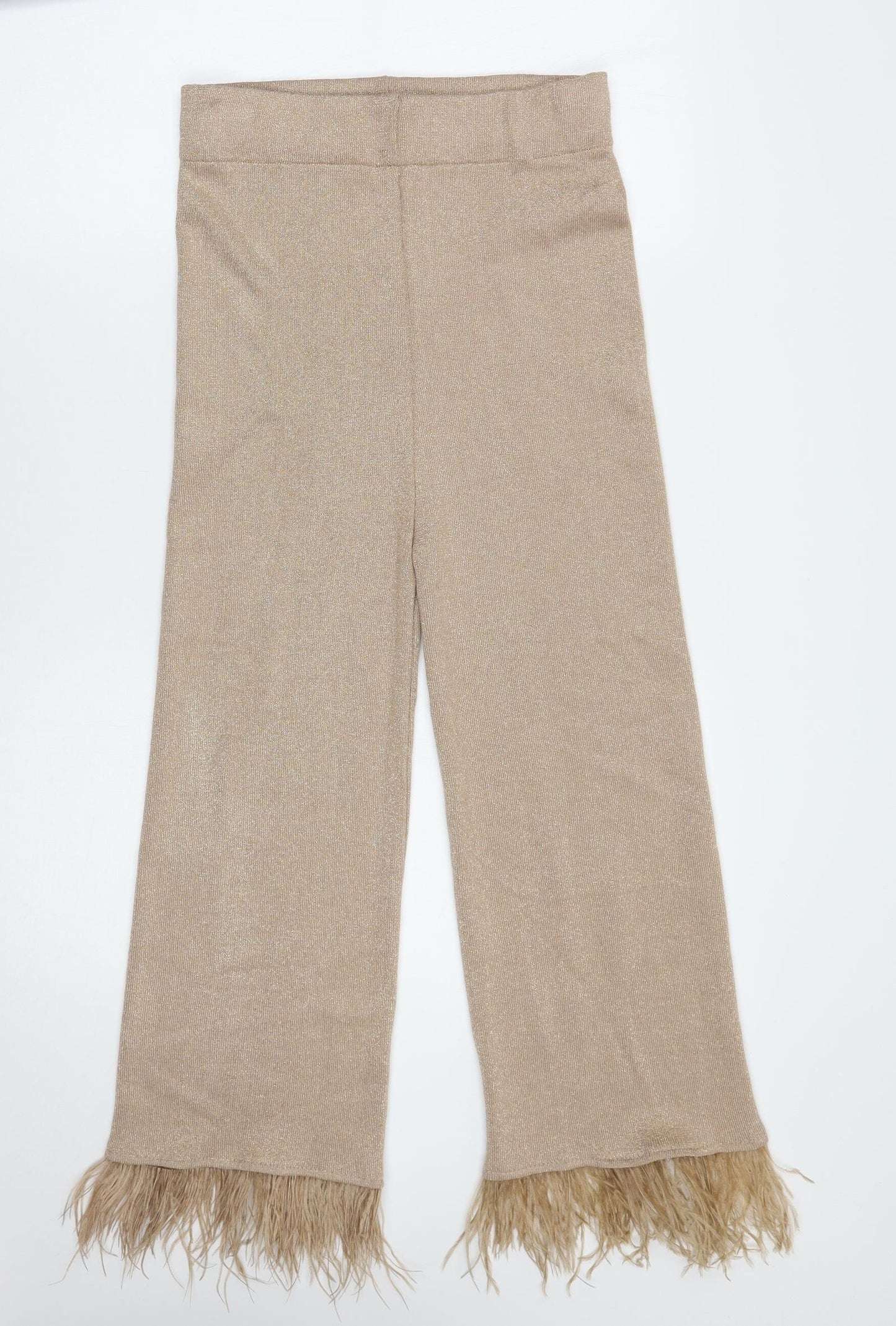 Flamade Womens Gold   Trousers  Size S L26 in