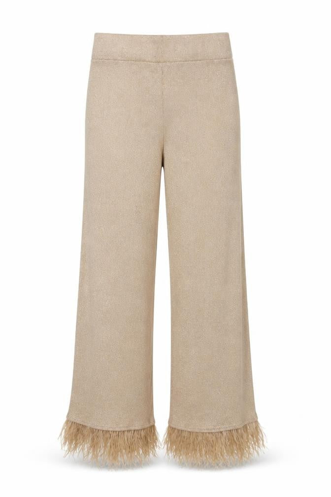 Flamade Womens Gold   Trousers  Size S L26 in