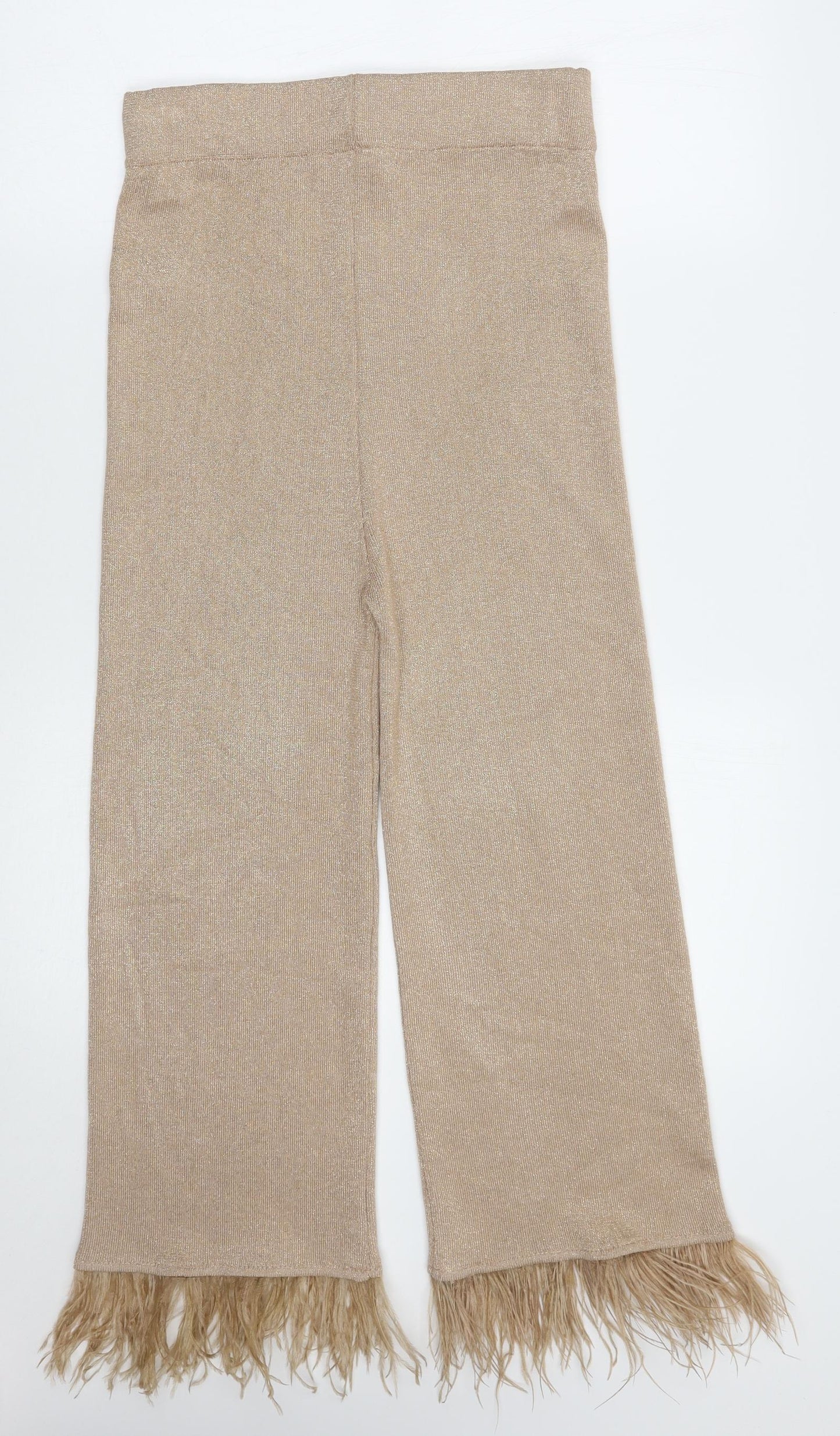 Flamade Womens Gold   Trousers  Size S L26 in