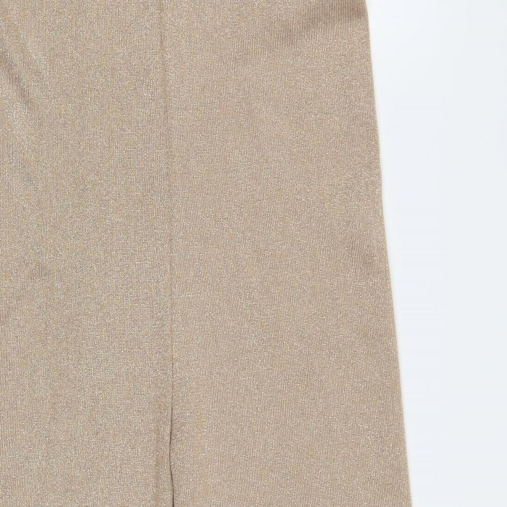 Flamade Womens Gold   Trousers  Size S L26 in