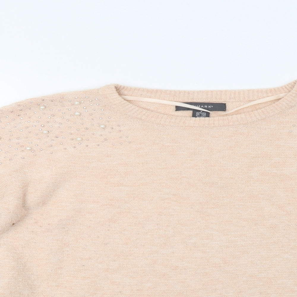 Primark Womens Pink   Pullover Jumper Size S  - Embellished