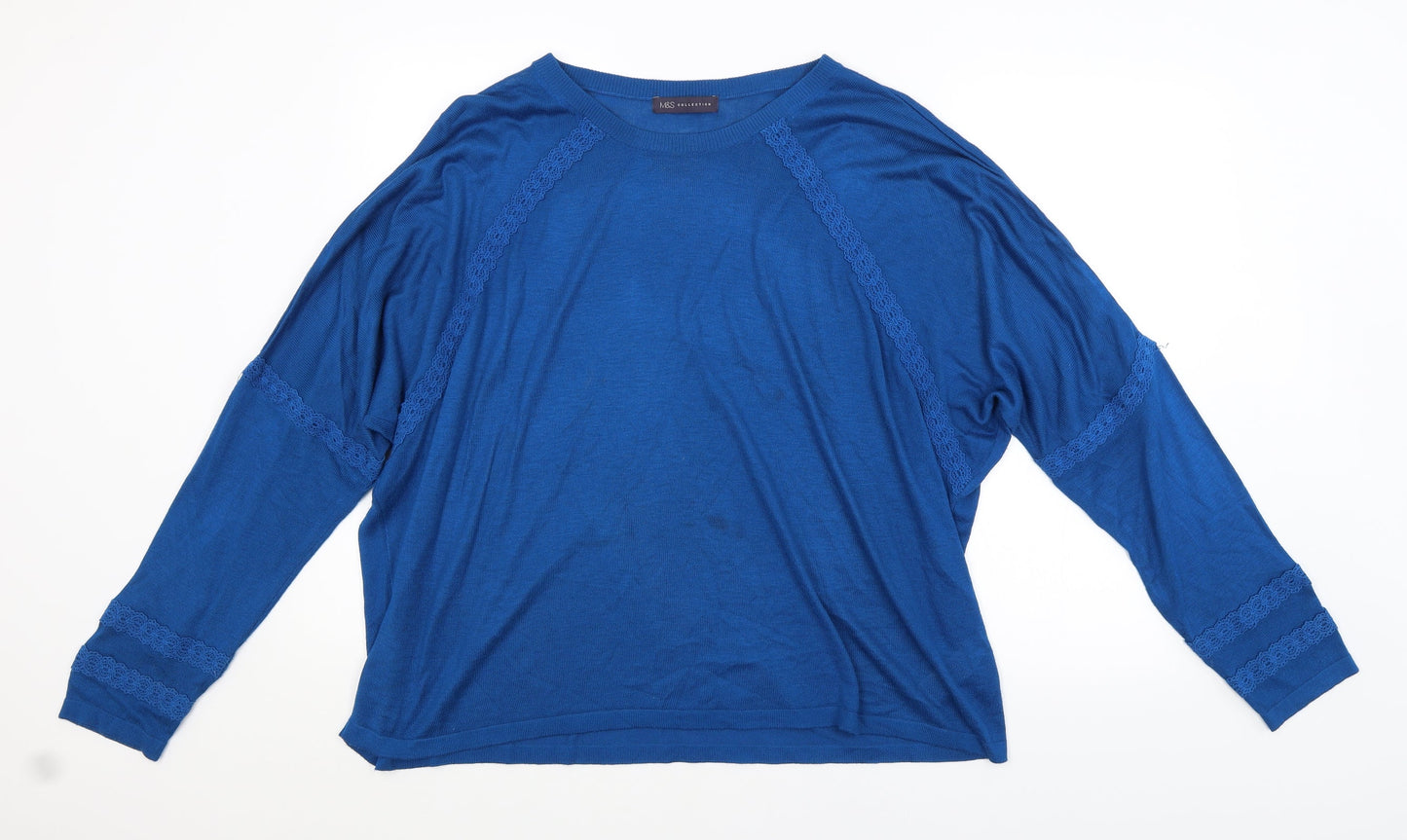 M&S Womens Blue   Pullover Jumper Size XL