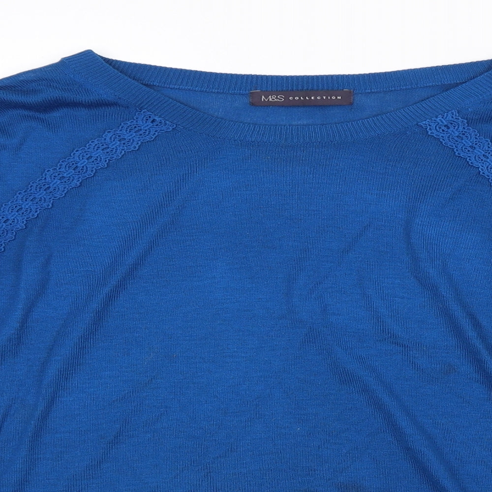 M&S Womens Blue   Pullover Jumper Size XL