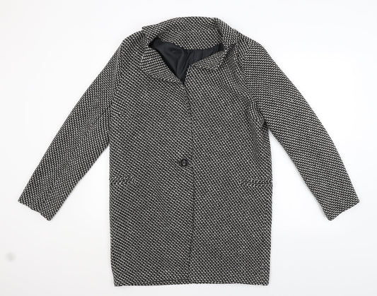 Preworn Womens Multicoloured Argyle/Diamond  Pea Coat Coat