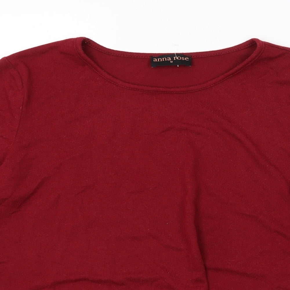 ANNA ROSE Womens Red   Pullover Jumper Size M