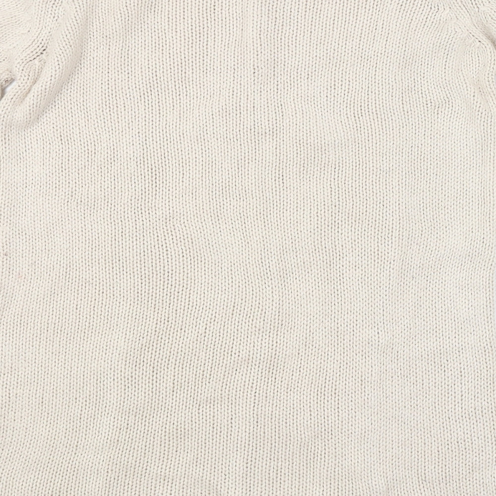 BHS Womens Beige Argyle/Diamond  Pullover Jumper Size 12