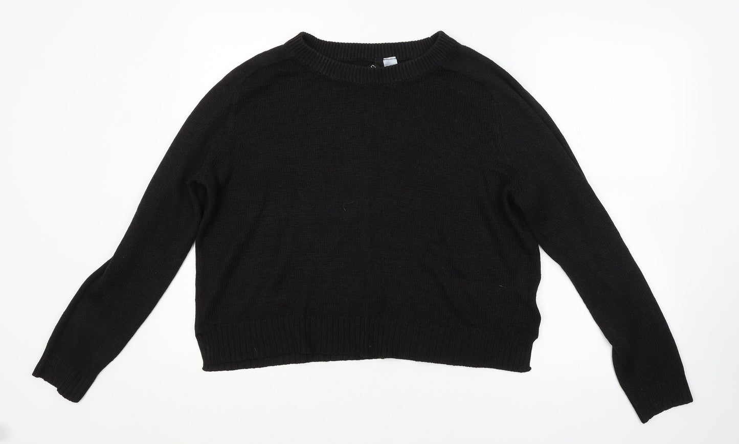 H&M Womens Black   Pullover Jumper Size L