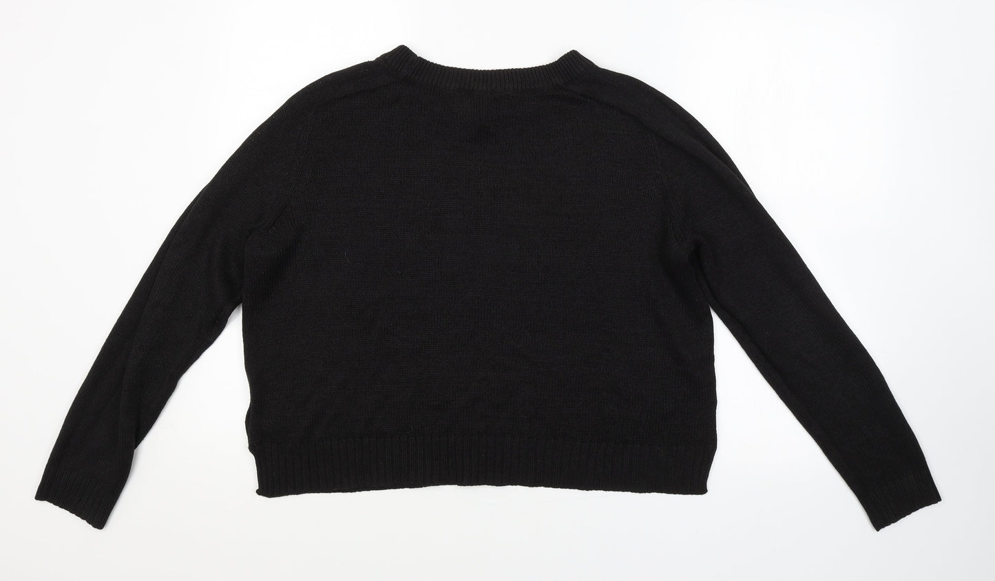H&M Womens Black   Pullover Jumper Size L