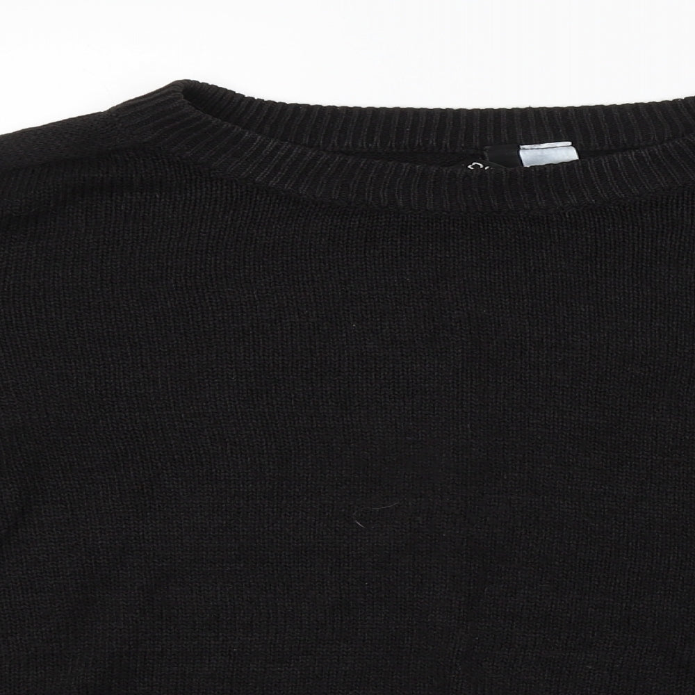 H&M Womens Black   Pullover Jumper Size L