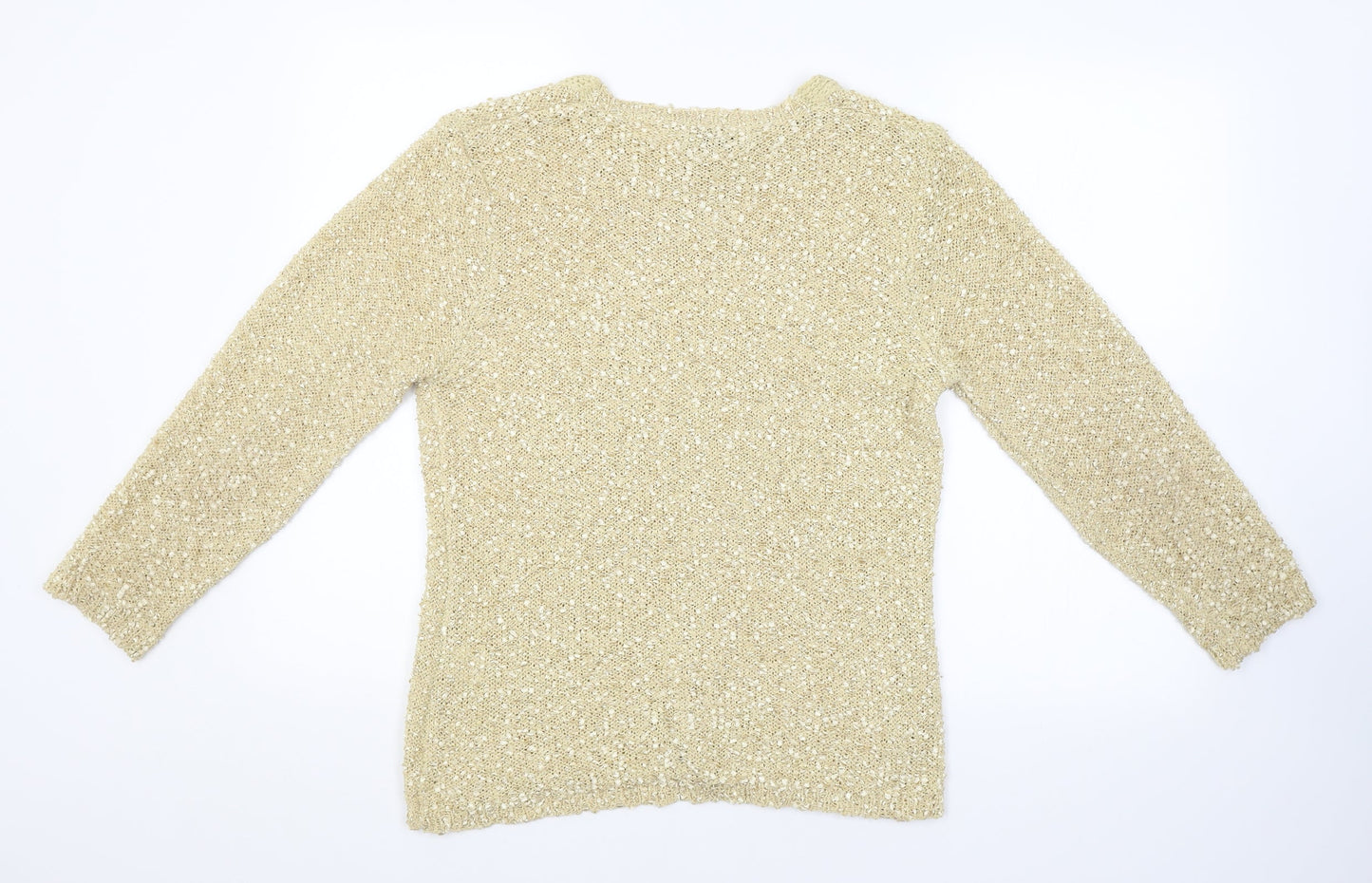 ALEXARA Womens Gold   Pullover Jumper Size L