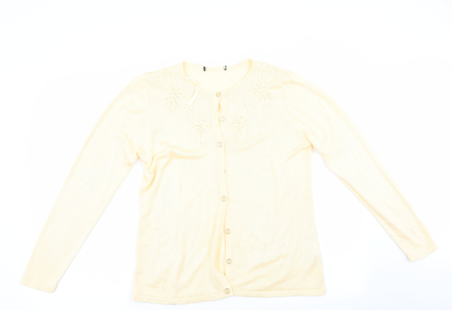 Preworn Womens Yellow   Cardigan Jumper Size S