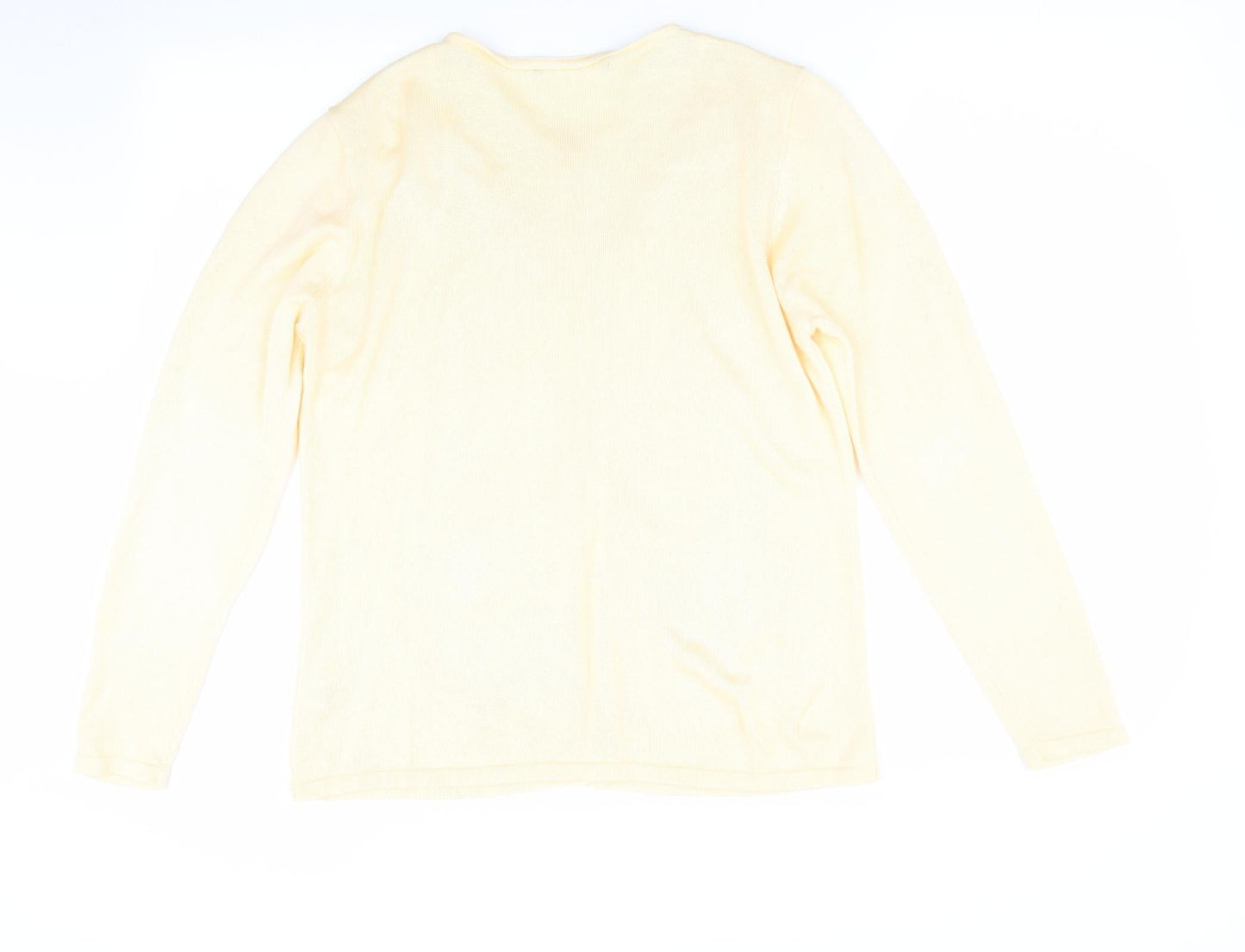 Preworn Womens Yellow   Cardigan Jumper Size S