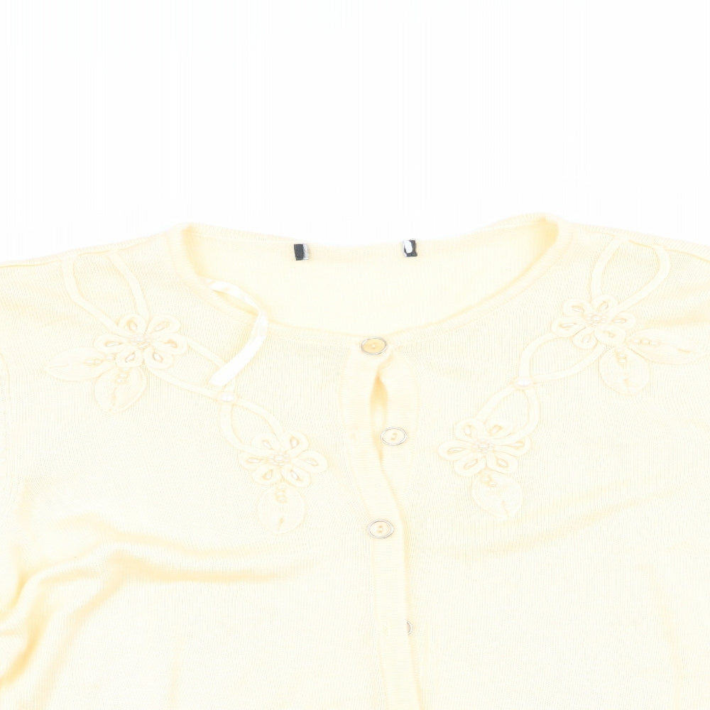 Preworn Womens Yellow   Cardigan Jumper Size S