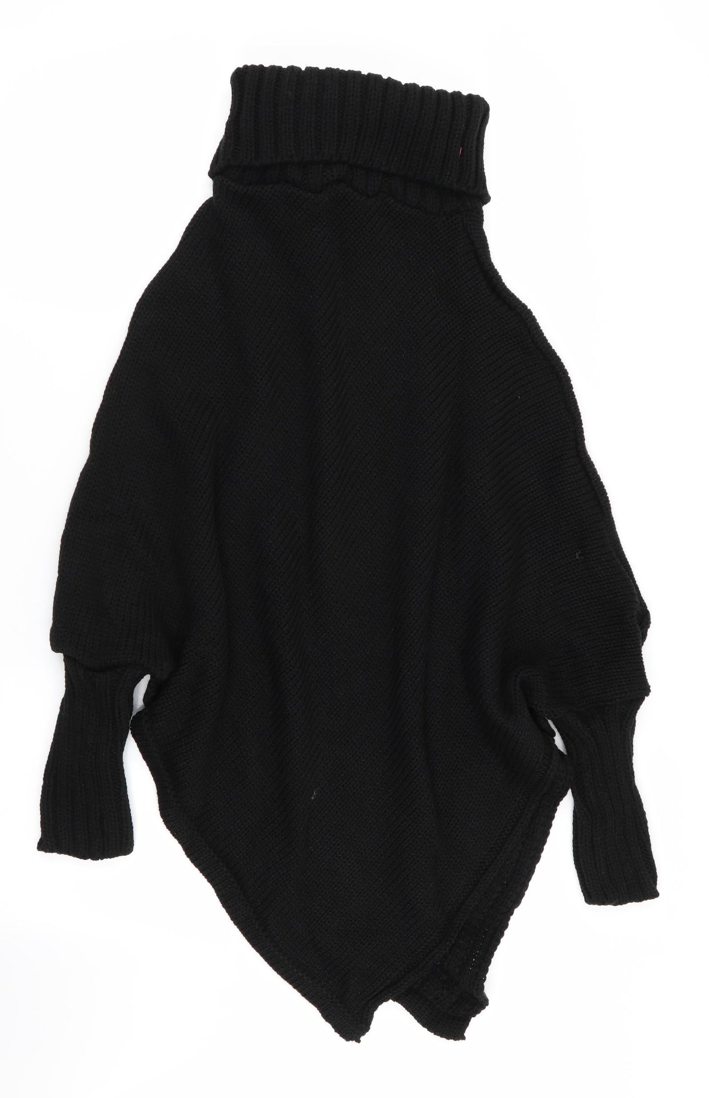 Preworn Womens Black   Pullover Jumper   - Batwing Sleeve - side splits