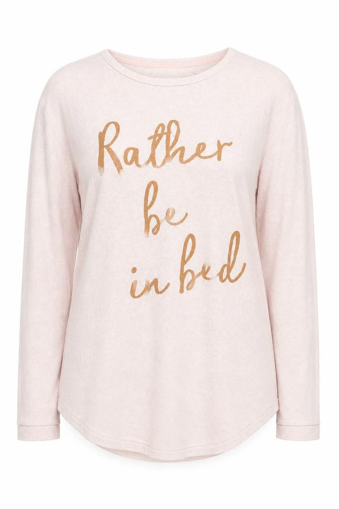 Lounge Womens Pink Solid   Pyjama Top Size XS  - Rather be in bed