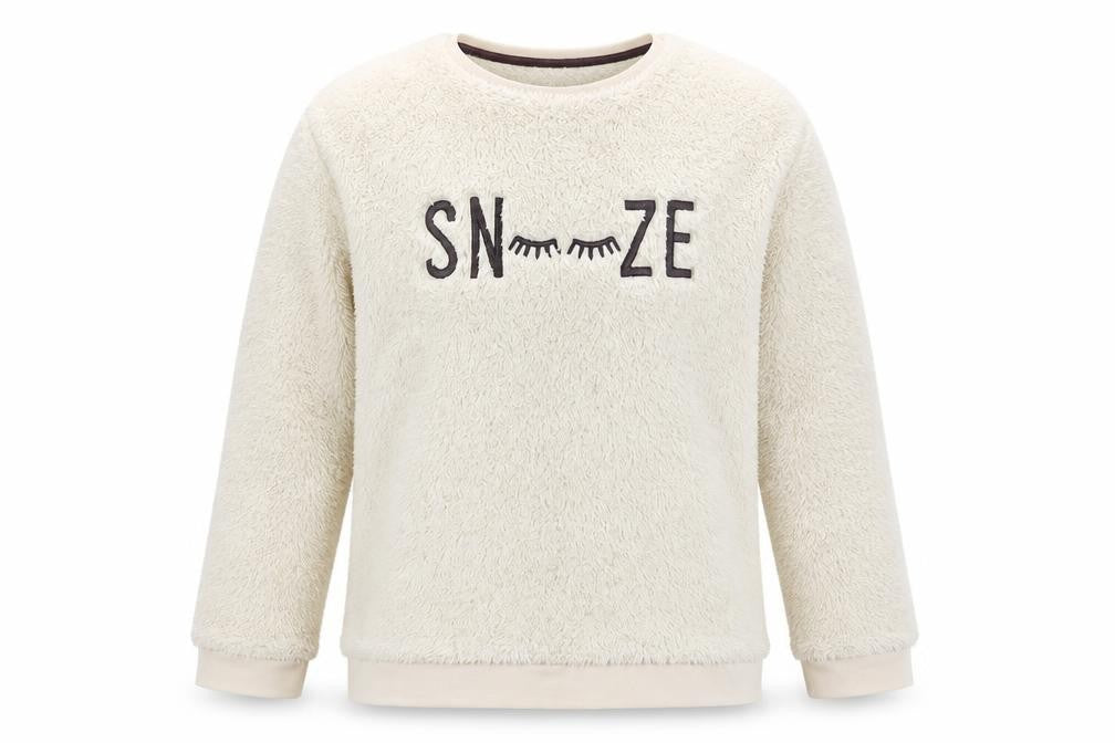 George Girls Ivory Solid   Pyjama Set Size 12-13 Years  - Snooze - subtle glitter effect