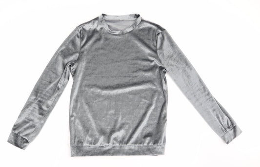 Preworn Womens Silver Solid   Pyjama Top Size S