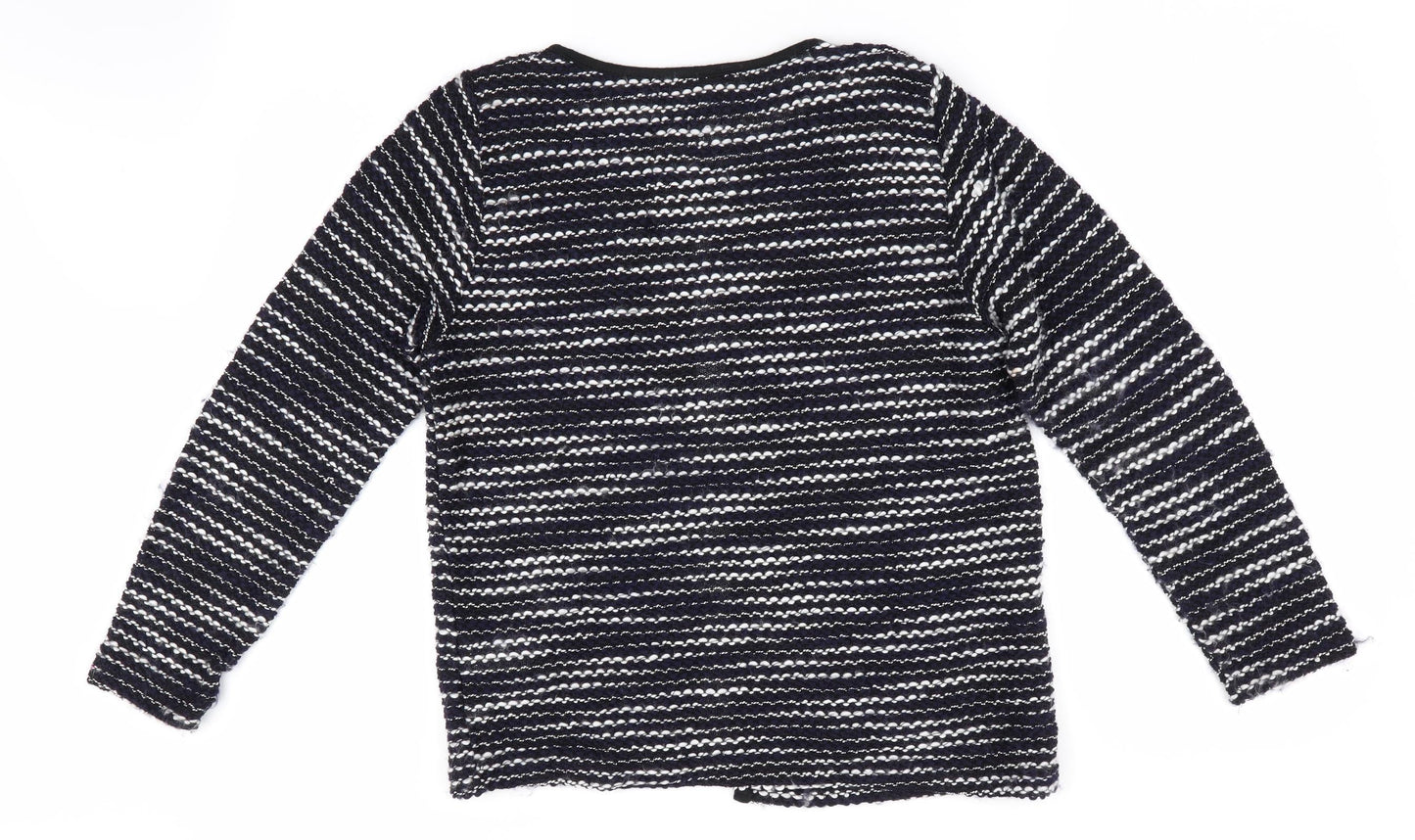 Atmosphere Womens Blue Striped  Cardigan Jumper Size S