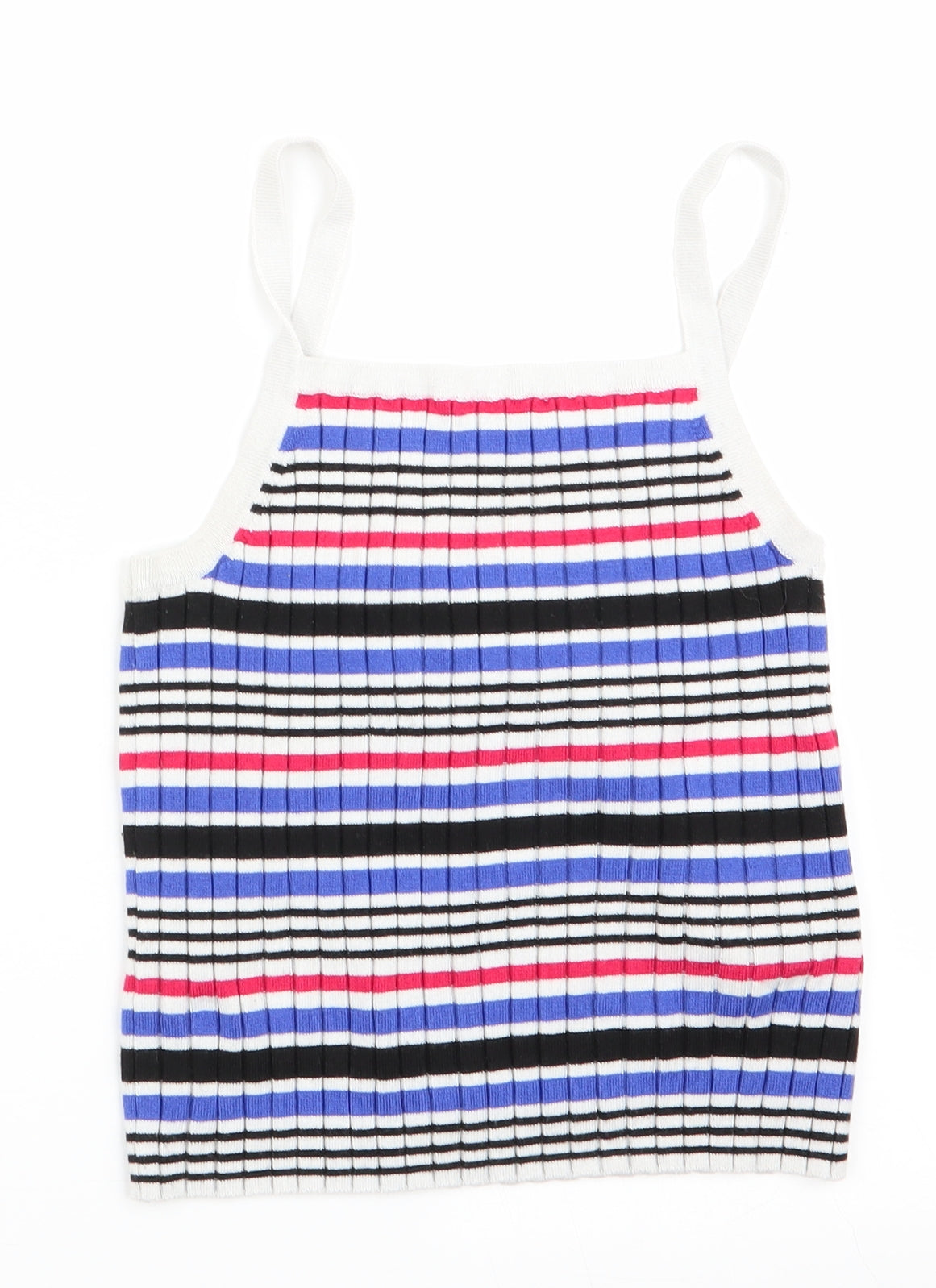 Divided Womens Blue Striped  Vest Jumper Size 6